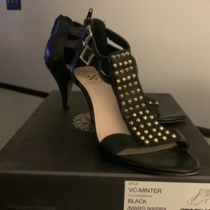 Vince Camuto Black Mars Nappa heeled sandal